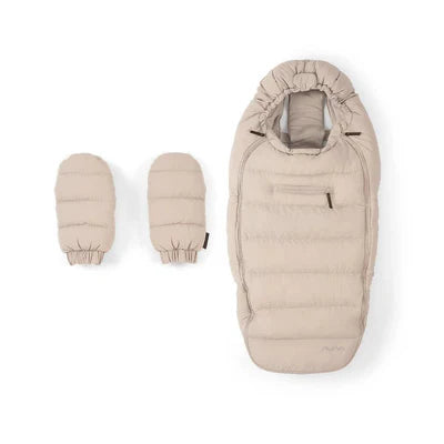 Nuna Winter Footmuff, Gloves & Bag - Biscotti