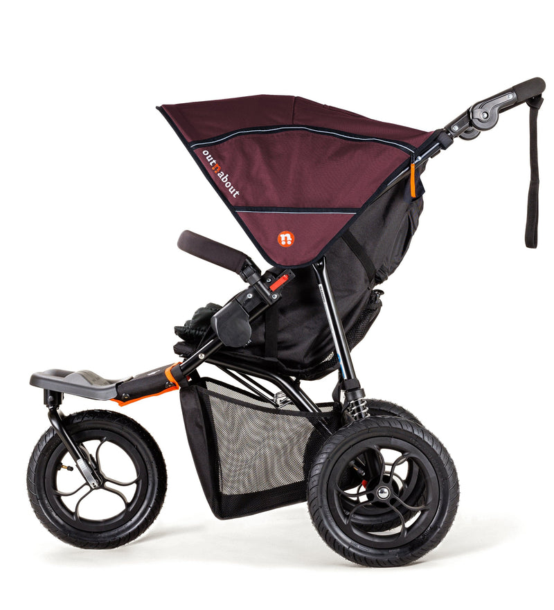 Out n About - Nipper Single V5 pushchair - Brambleberry Red - Free Footmuff