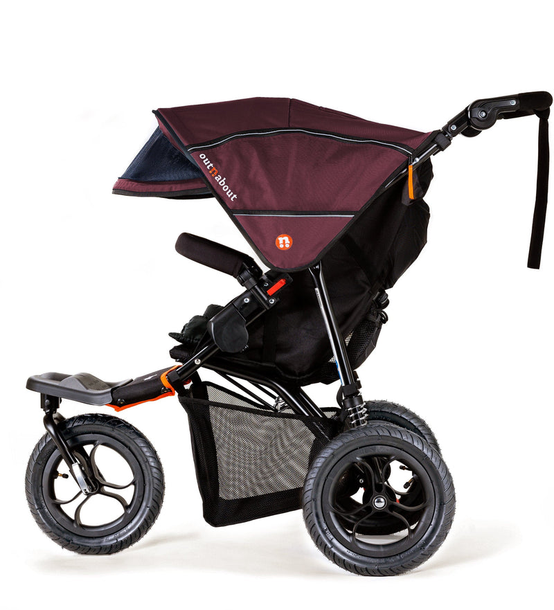 Out n About - Nipper Single V5 pushchair - Brambleberry Red - Free Footmuff