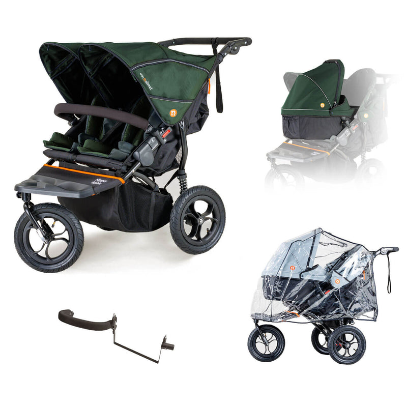 Out n About Double Nipper V5 Newborn and Toddler Starter Bundle - Sycamore Green