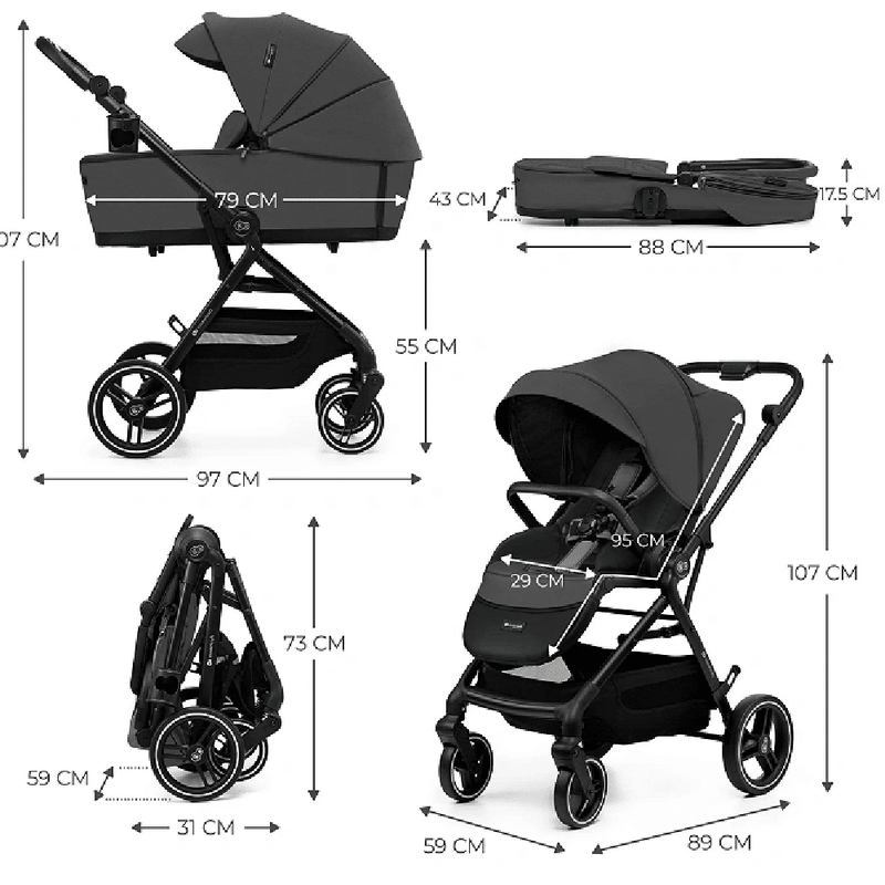 Kinderkraft YOXI 4in1 Bundle Moonlight Grey