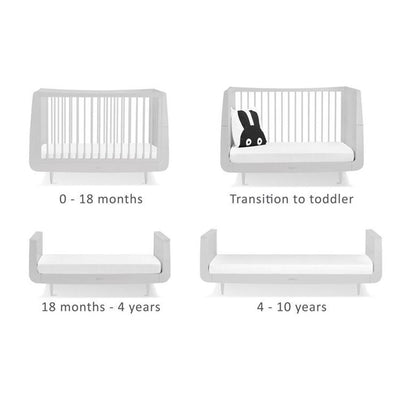 SnuzKot Skandi 2 Piece Nursery Furniture Set - Haze Grey