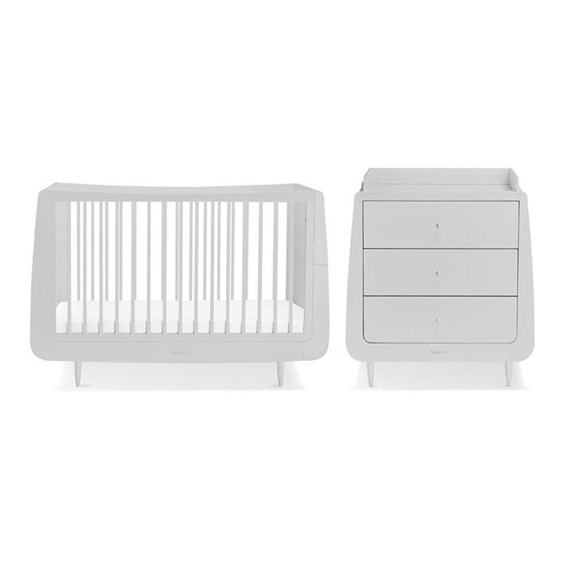 SnuzKot Skandi 2 Piece Nursery Furniture Set - Haze Grey