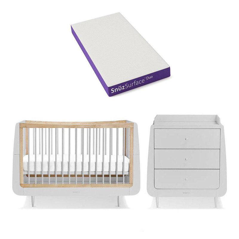 SnuzKot Skandi 2 Piece Nursery Furniture Set - Skandi Grey