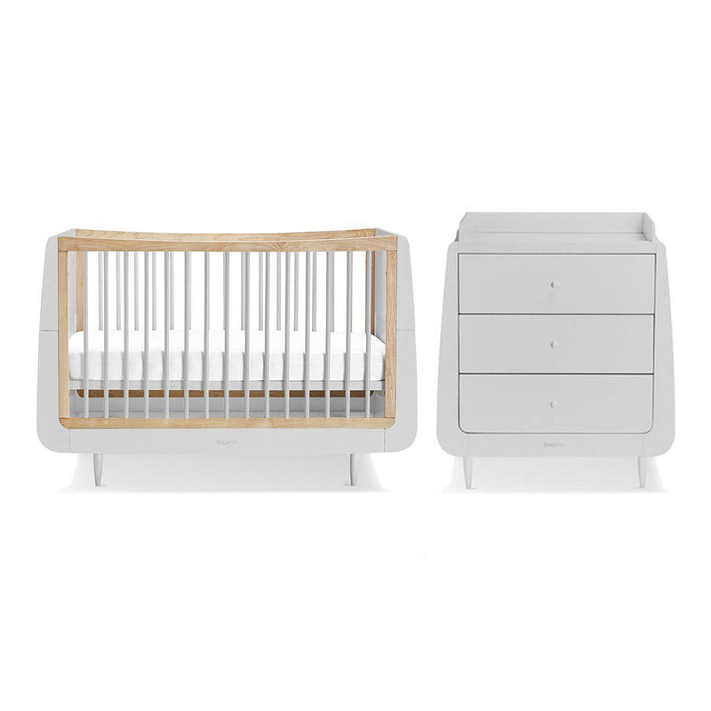 SnuzKot Skandi 2 Piece Nursery Furniture Set - Skandi Grey