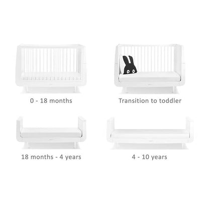 SnuzKot Skandi 3 Piece Nursery Furniture Set - White