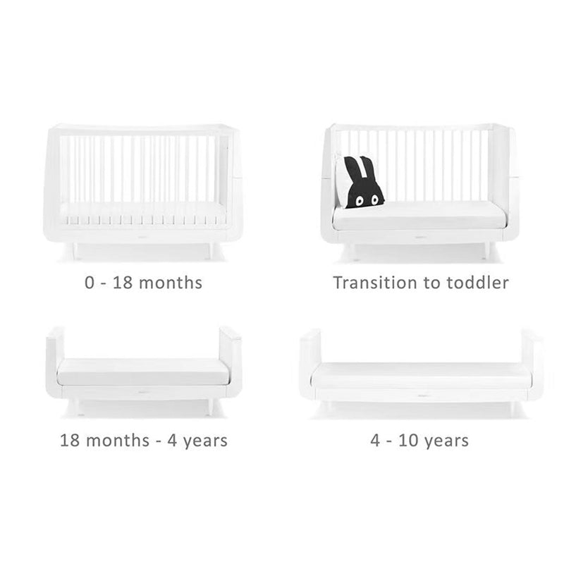 SnuzKot Skandi 3 Piece Nursery Furniture Set - White