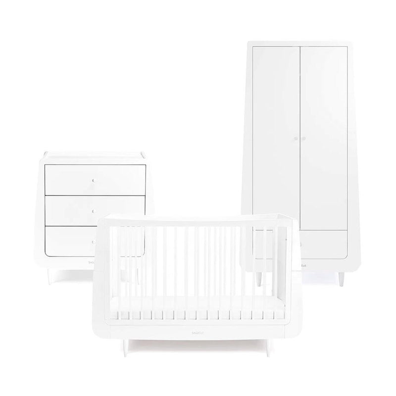 SnuzKot Skandi 3 Piece Nursery Furniture Set - White