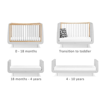 SnuzKot Skandi Cot Bed - Skandi Grey