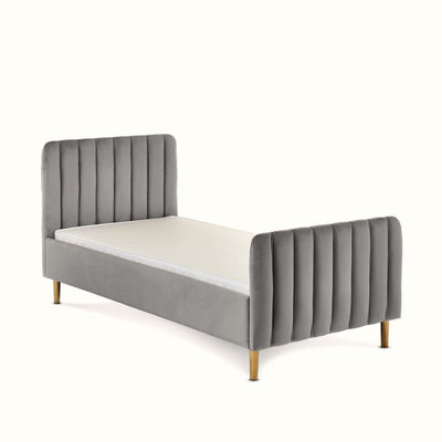 Obaby Gatsby Velvet Single Bed - GREY