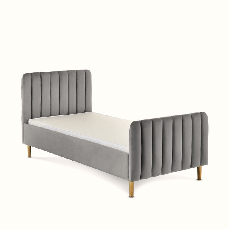 Obaby Gatsby Velvet Single Bed - GREY