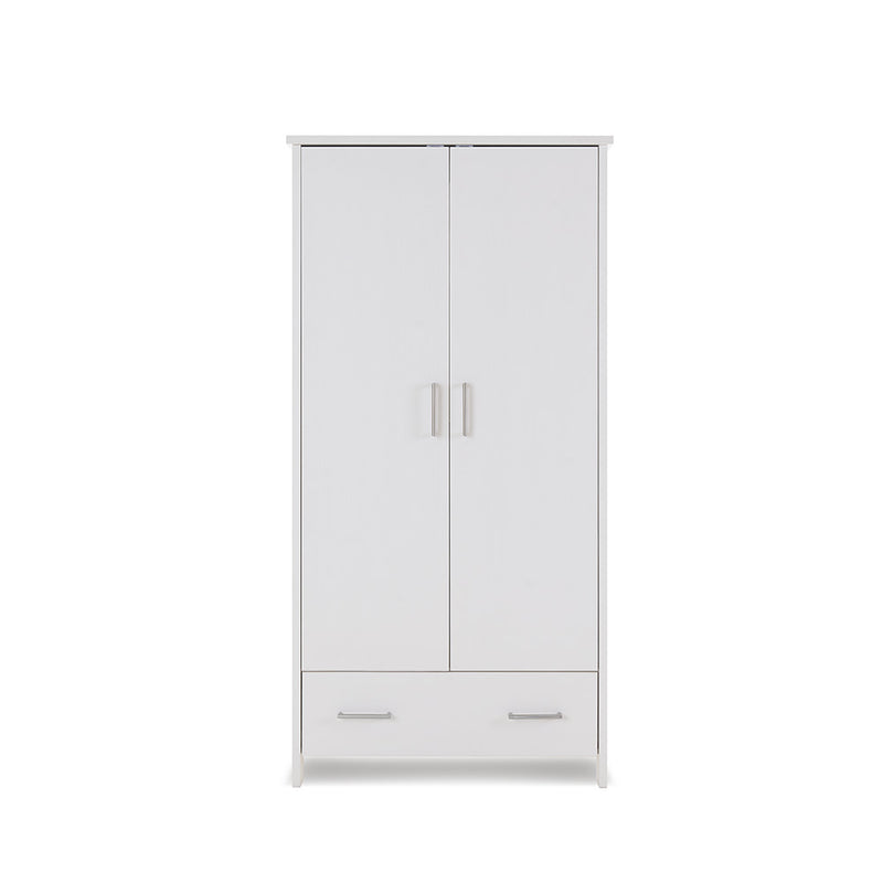 Obaby Nika Double Wardrobe - WHITE WASH