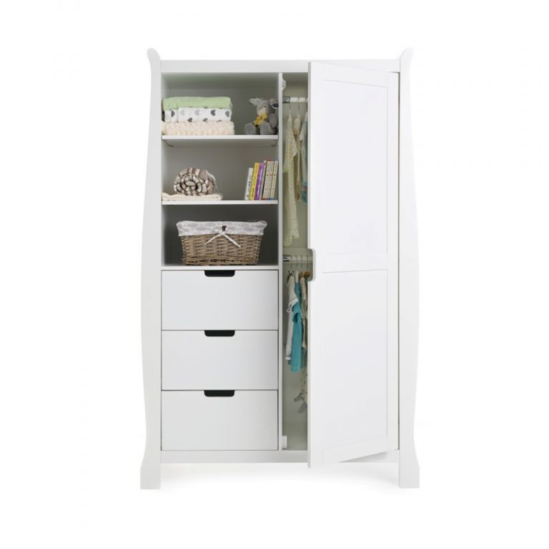 Obaby Stamford Double Wardrobe - WHITE