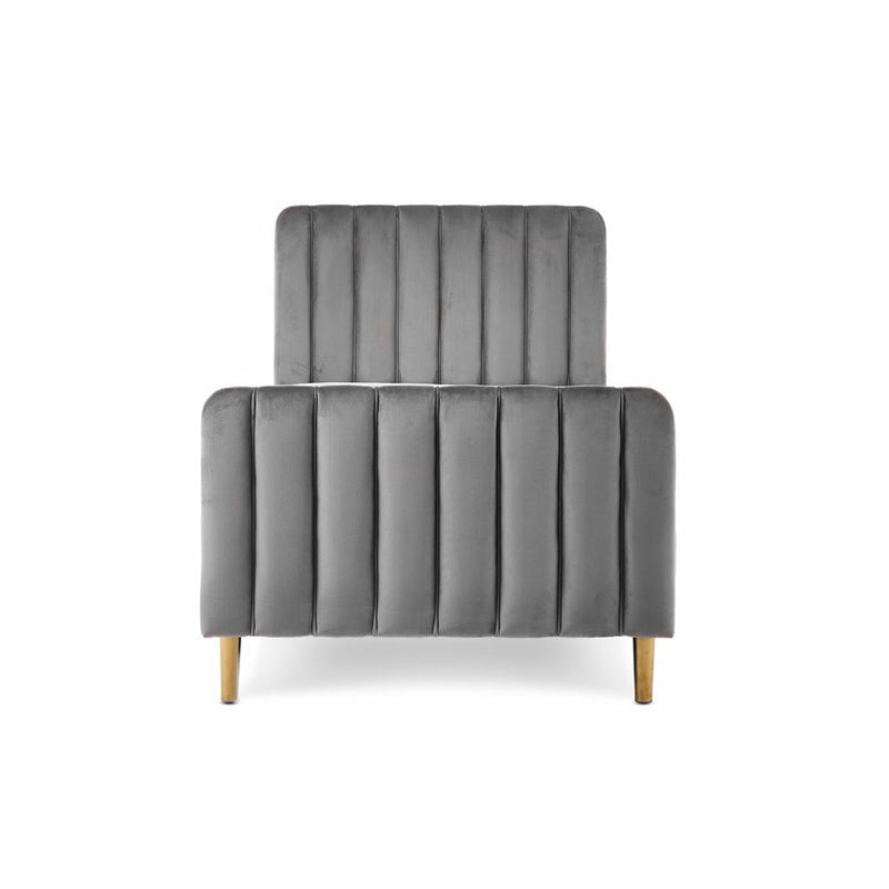 Obaby Gatsby Velvet Single Bed - GREY