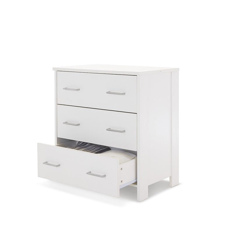 Obaby Nika 3 Piece Room Set & Underdrawer - WHITE WASH