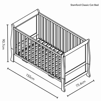 Obaby Stamford Classic 2 Piece Room Set - WHITE