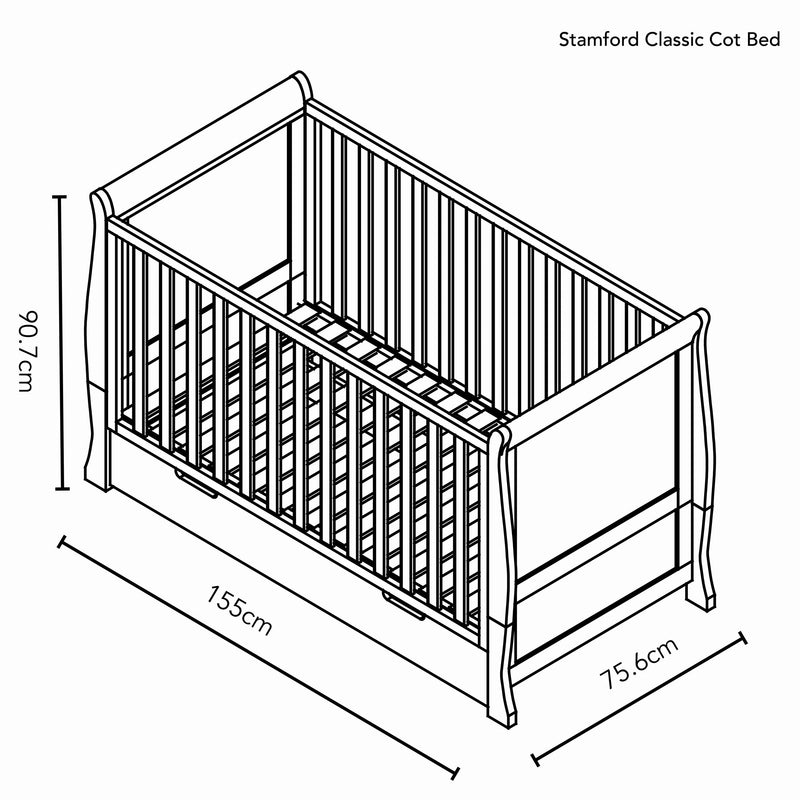 Obaby Stamford Classic 2 Piece Room Set - WHITE