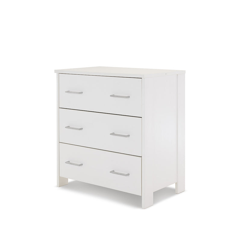 Obaby Nika 3 Piece Room Set & Underdrawer - WHITE WASH