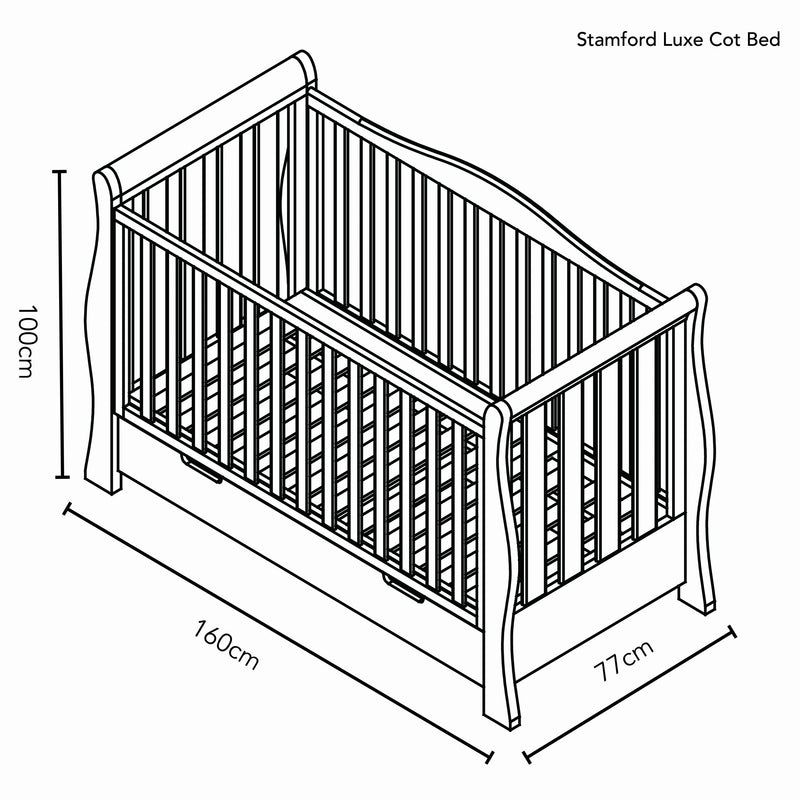 Obaby Stamford Luxe 4 Piece Room Set - WARM GREY