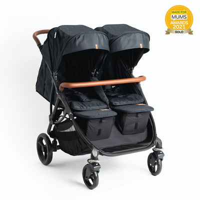 Roma Gemini Double Stroller-Jet Black