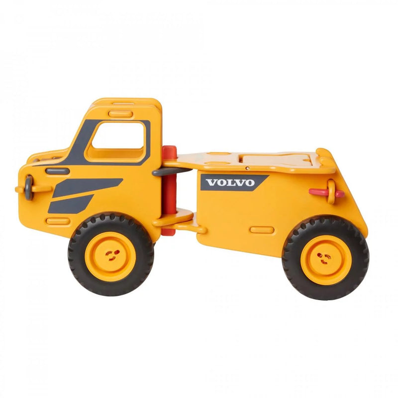 Moover - Wooden Ride On Dump Truck Yellow Volvo