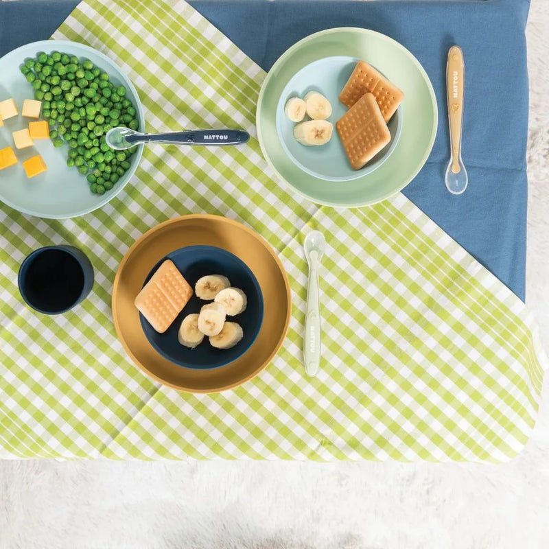 Nattou - Silicone Tableware 4pc Set Green