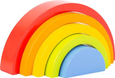 Small Foot - 5 Piece Wooden Rainbow Building Blocks