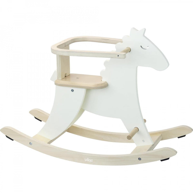 Vilac Hudada - White Rocking Horse With Safety Hoop