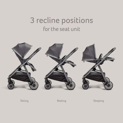 Ex Display - Ark Pushchair & Carrycot - 3 in 1 Stroller - Grey