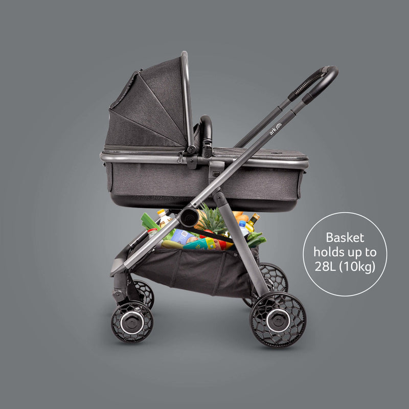 Ex Display - Ark Pushchair & Carrycot - 3 in 1 Stroller - Grey