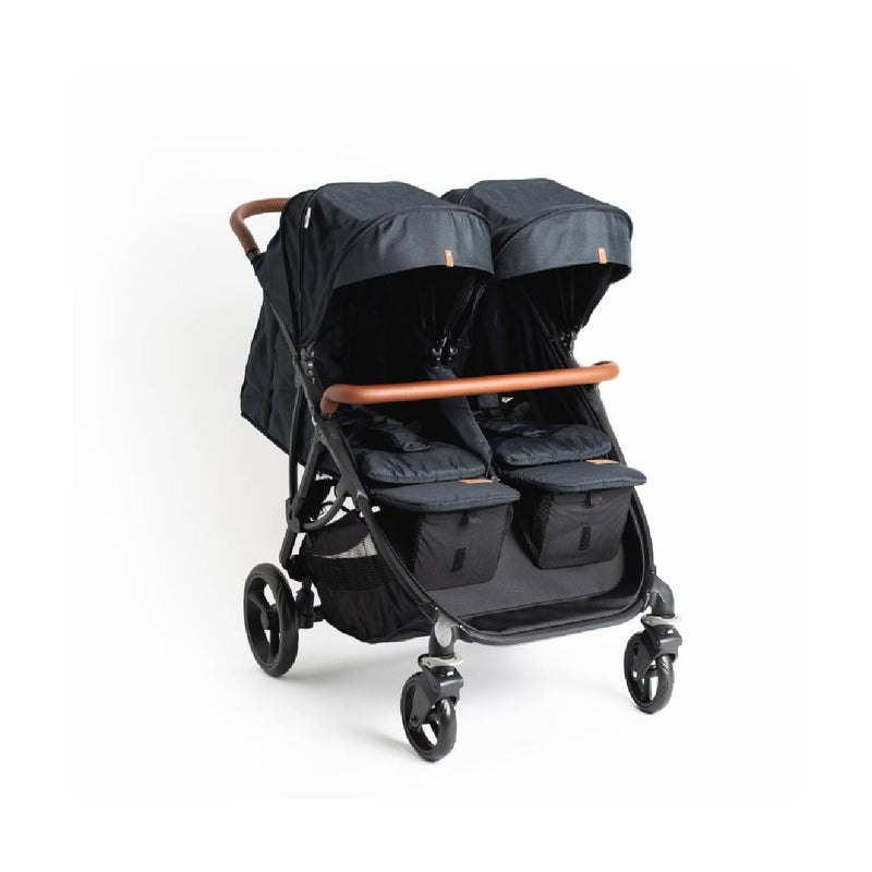 Roma Gemini Double Stroller-Jet Black